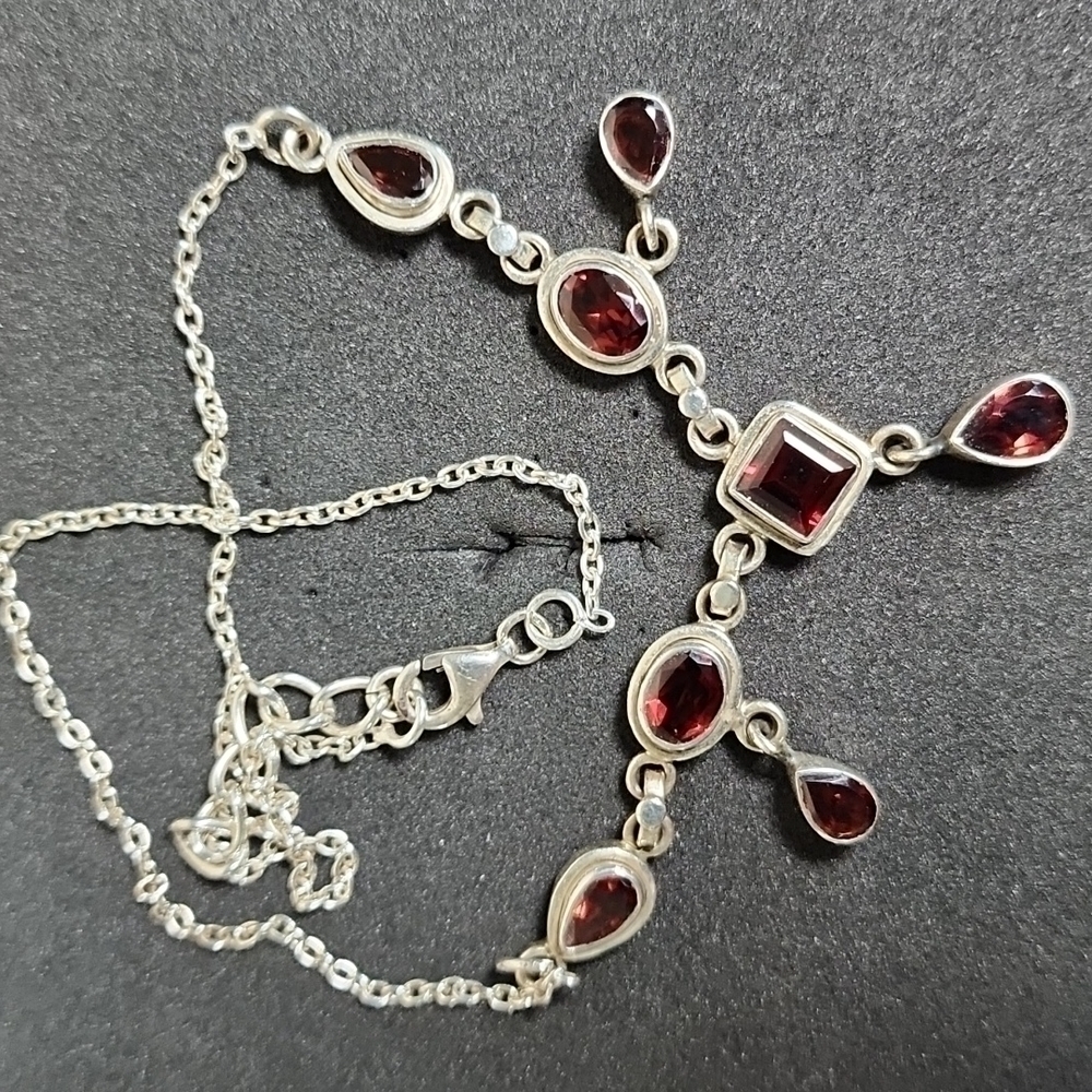 Sterling Siver and Gemstone Necklace - Picture 3 of 9